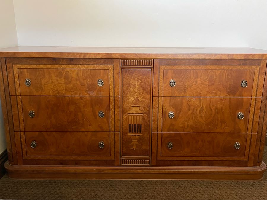 Stunning Italian Inlaid Wooden Chest Of Drawers Dresser 59W X 18D X 28H [Photo 5]