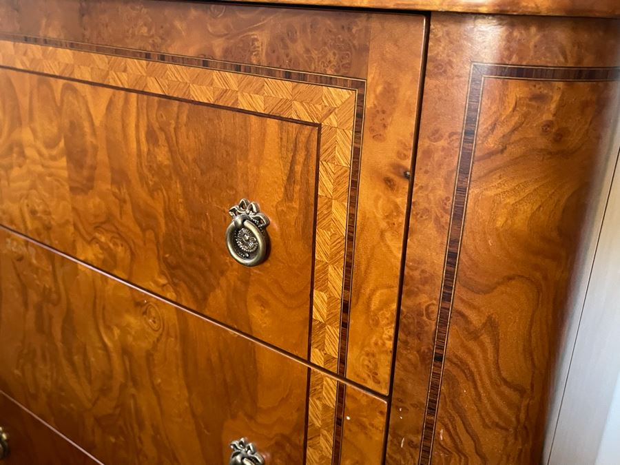 Stunning Italian Inlaid Wooden Chest Of Drawers Dresser 59W X 18D X 28H [Photo 12]