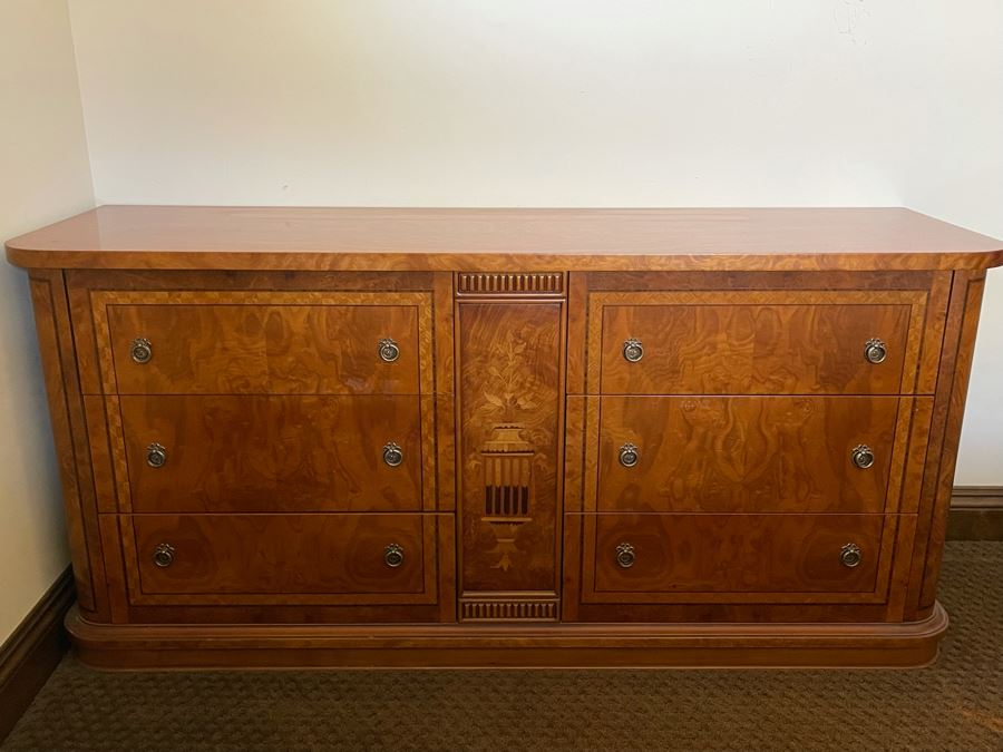 Stunning Italian Inlaid Wooden Chest Of Drawers Dresser 59W X 18D X 28H [Photo 3]