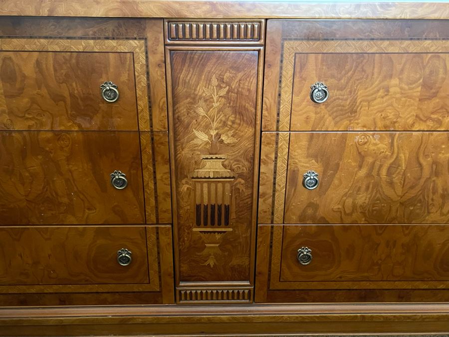 Stunning Italian Inlaid Wooden Chest Of Drawers Dresser 59W X 18D X 28H [Photo 6]