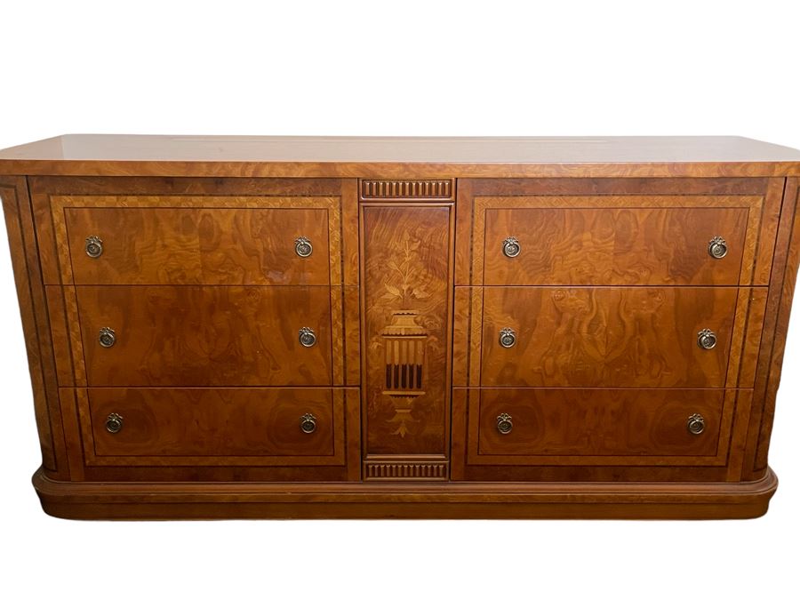 Stunning Italian Inlaid Wooden Chest Of Drawers Dresser 59W X 18D X 28H