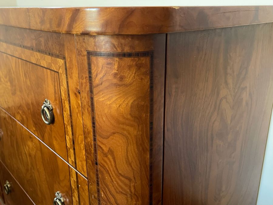 Stunning Italian Inlaid Wooden Chest Of Drawers Dresser 59W X 18D X 28H [Photo 13]