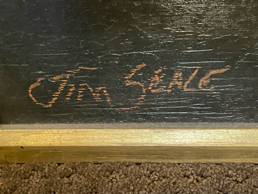 Large Abstract Print Titled 'Landscape In Fall' By Jim Seale 46.5 X 61.5 [Photo 6]