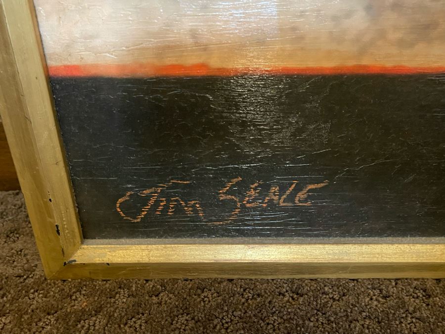 Large Abstract Print Titled 'Landscape In Fall' By Jim Seale 46.5 X 61.5 [Photo 5]