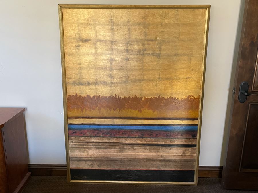 Large Abstract Print Titled 'Landscape In Fall' By Jim Seale 46.5 X 61.5 [Photo 2]