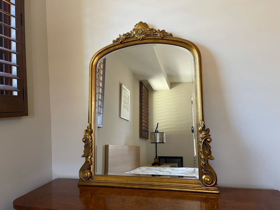 Gold Tone Beveled Glass Wall Mirror 36W X 44H [Photo 3]