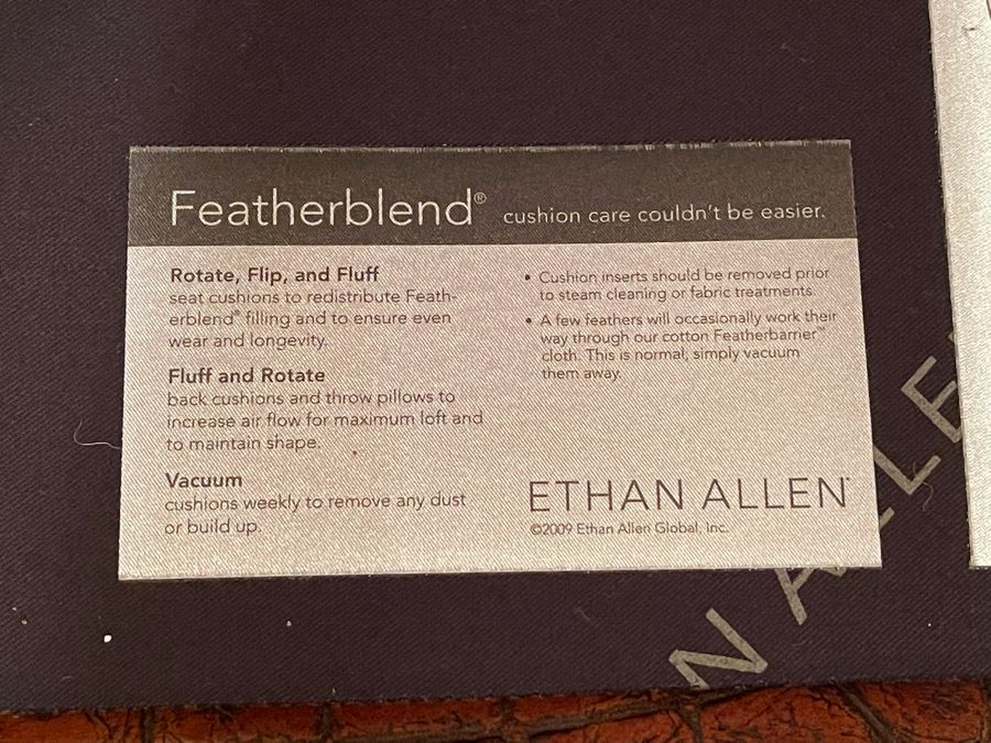 Ethan Allen Leather Featherblend Sofa Sectional 11' X 11' X 46'D [Photo 12]