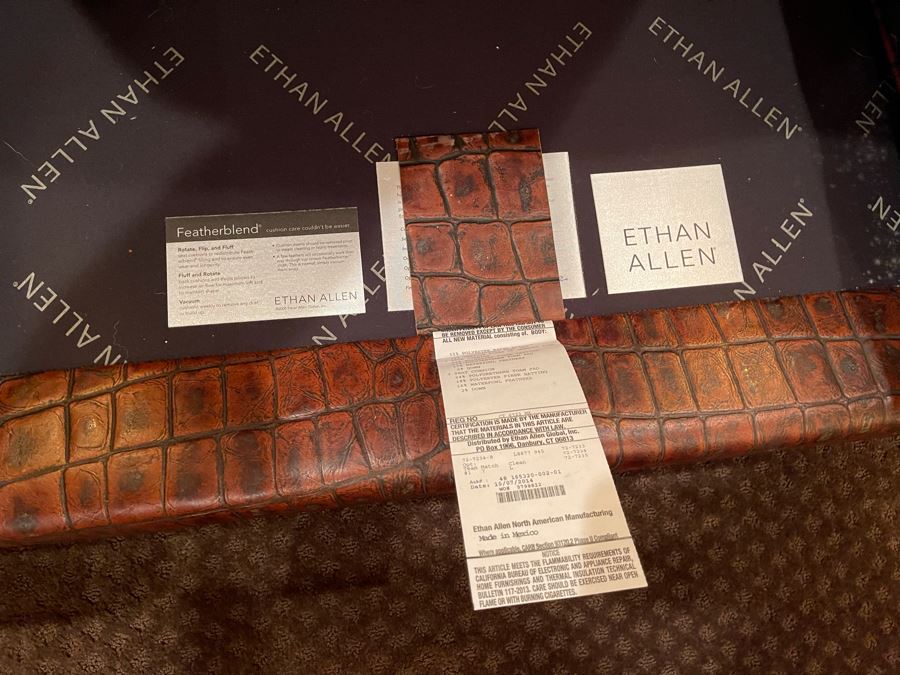 Ethan Allen Leather Featherblend Sofa Sectional 11' X 11' X 46'D [Photo 16]