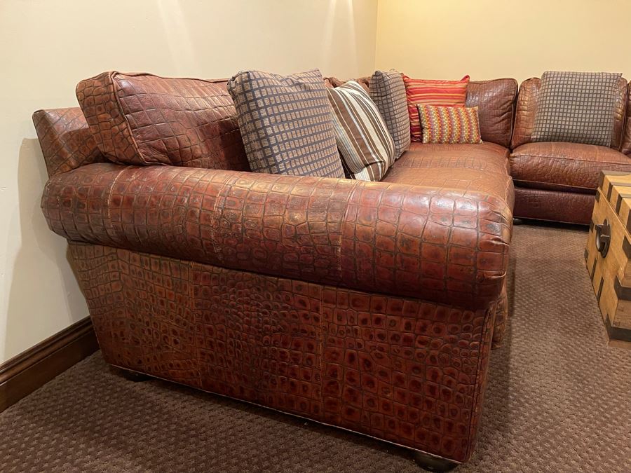 Ethan Allen Leather Featherblend Sofa Sectional 11' X 11' X 46'D [Photo 6]