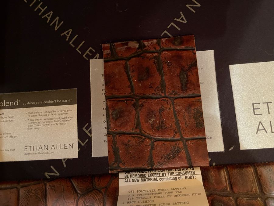 Ethan Allen Leather Featherblend Sofa Sectional 11' X 11' X 46'D [Photo 14]