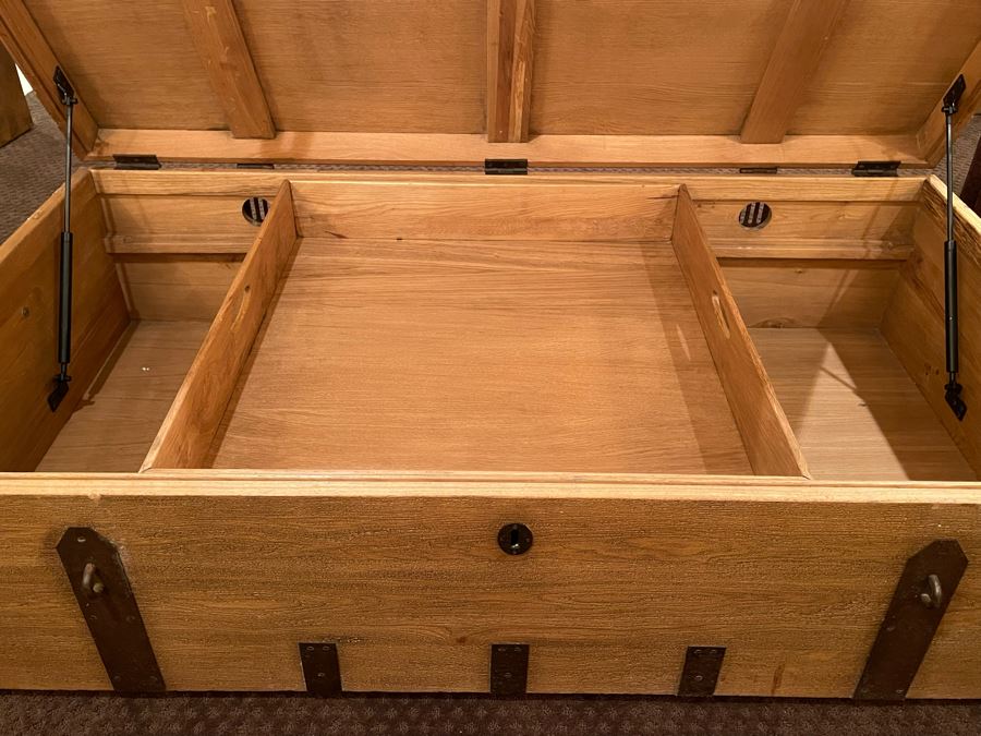 Huge Restoration Hardware Coffee Table Trunk 62W X 33D X 18H - See Photos [Photo 15]