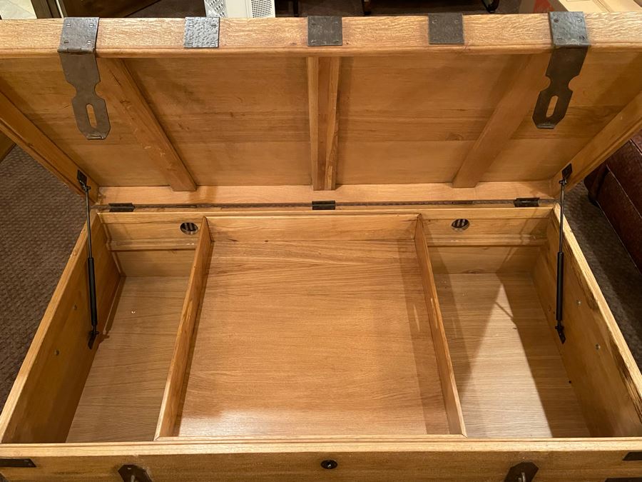 Huge Restoration Hardware Coffee Table Trunk 62W X 33D X 18H - See Photos [Photo 12]