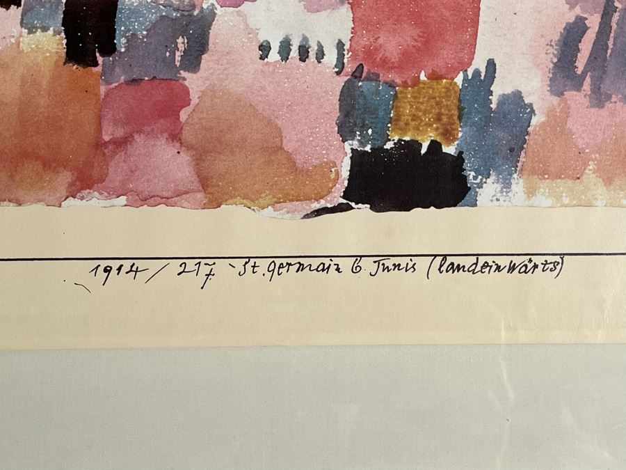 Paul Klee Print Titled 'St. Germain Near Tunis' Nicely Shadowbox Framed Published By Adagp 1985 Paris France 29.5 X 24 [Photo 5]