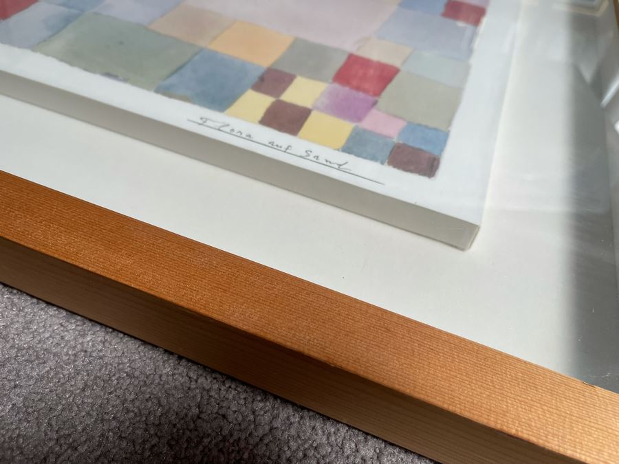 Paul Klee Print Titled 'Flora Auf Sand' Nicely Shadowbox Framed Published By Adagp 1988 Paris France [Photo 10]