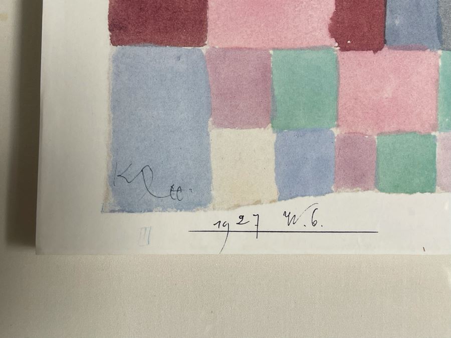 Paul Klee Print Titled 'Flora Auf Sand' Nicely Shadowbox Framed Published By Adagp 1988 Paris France [Photo 6]