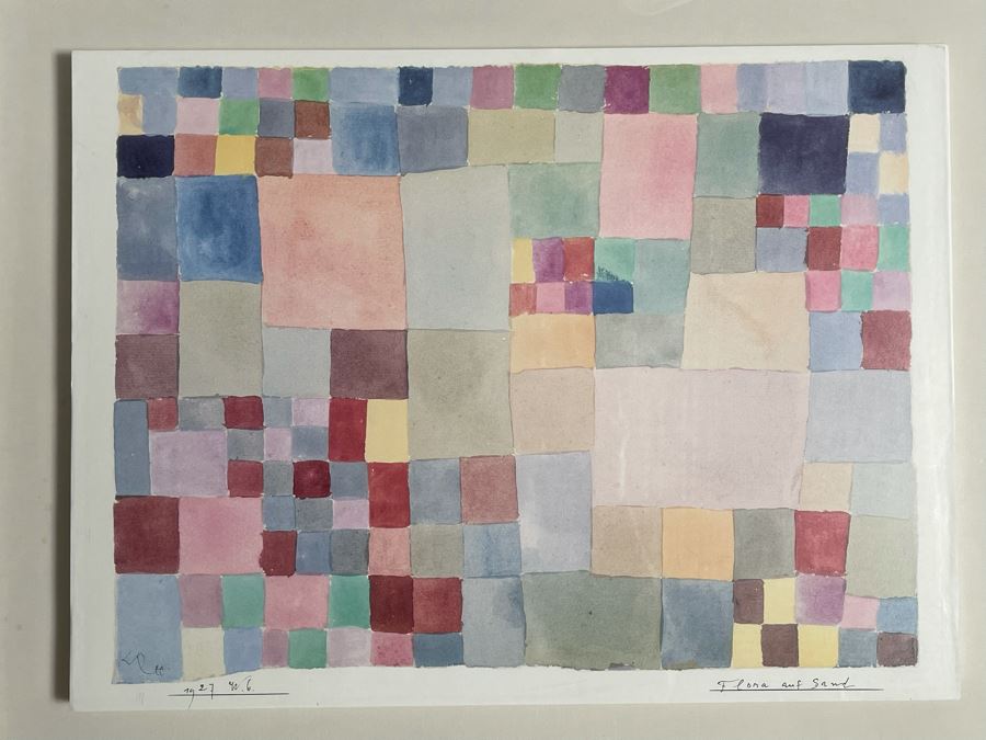 Paul Klee Print Titled 'Flora Auf Sand' Nicely Shadowbox Framed Published By Adagp 1988 Paris France [Photo 4]