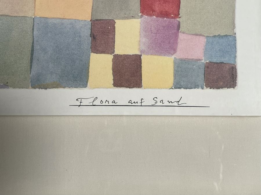 Paul Klee Print Titled 'Flora Auf Sand' Nicely Shadowbox Framed Published By Adagp 1988 Paris France [Photo 5]