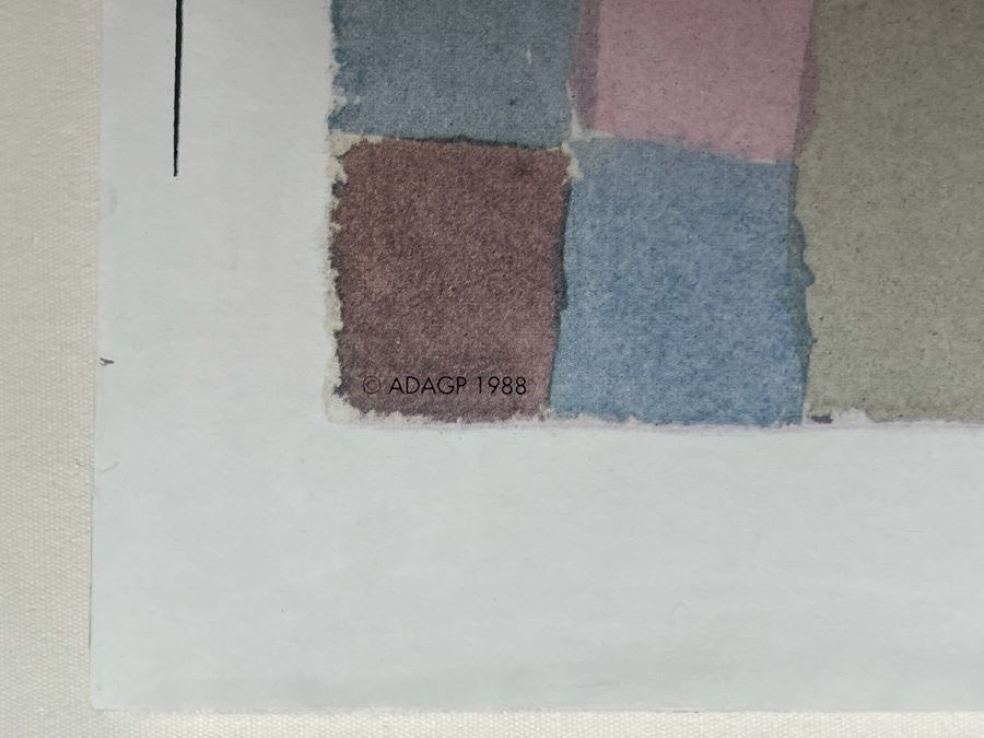 Paul Klee Print Titled 'Flora Auf Sand' Nicely Shadowbox Framed Published By Adagp 1988 Paris France [Photo 7]