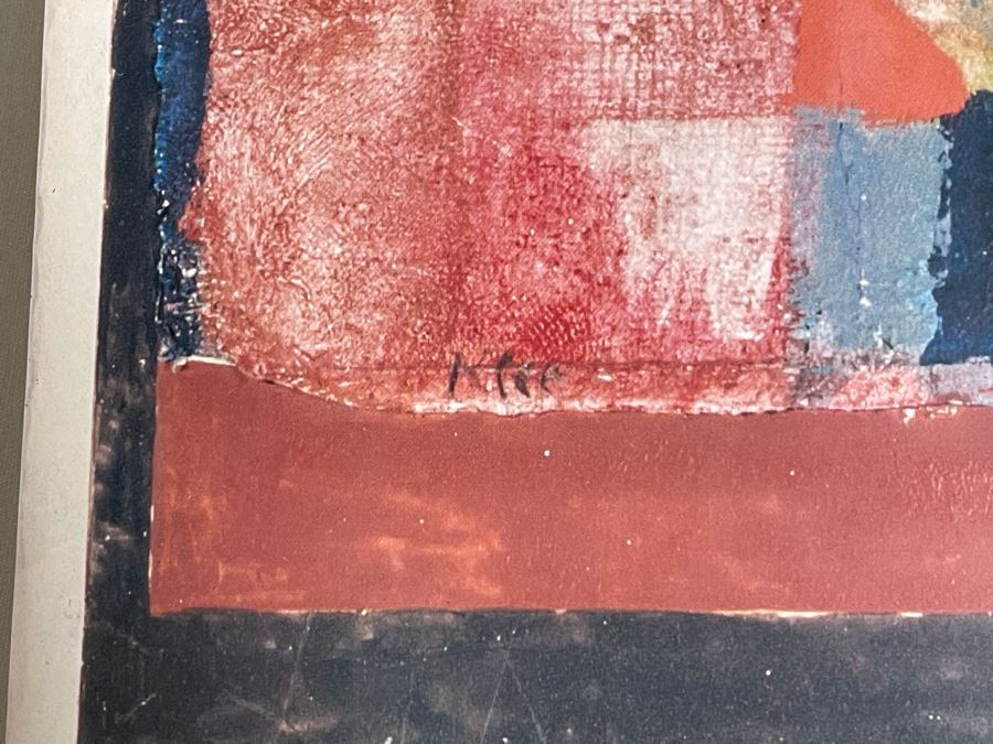 Paul Klee Print Titled 'The City With Red And Green Accents' Nicely Shadowbox Framed 29 X 32 [Photo 6]