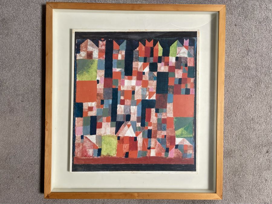 Paul Klee Print Titled 'The City With Red And Green Accents' Nicely Shadowbox Framed 29 X 32 [Photo 2]