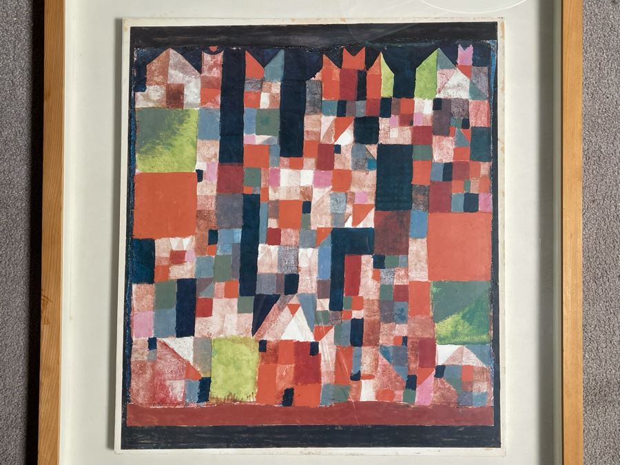 Paul Klee Print Titled 'The City With Red And Green Accents' Nicely Shadowbox Framed 29 X 32 [Photo 4]