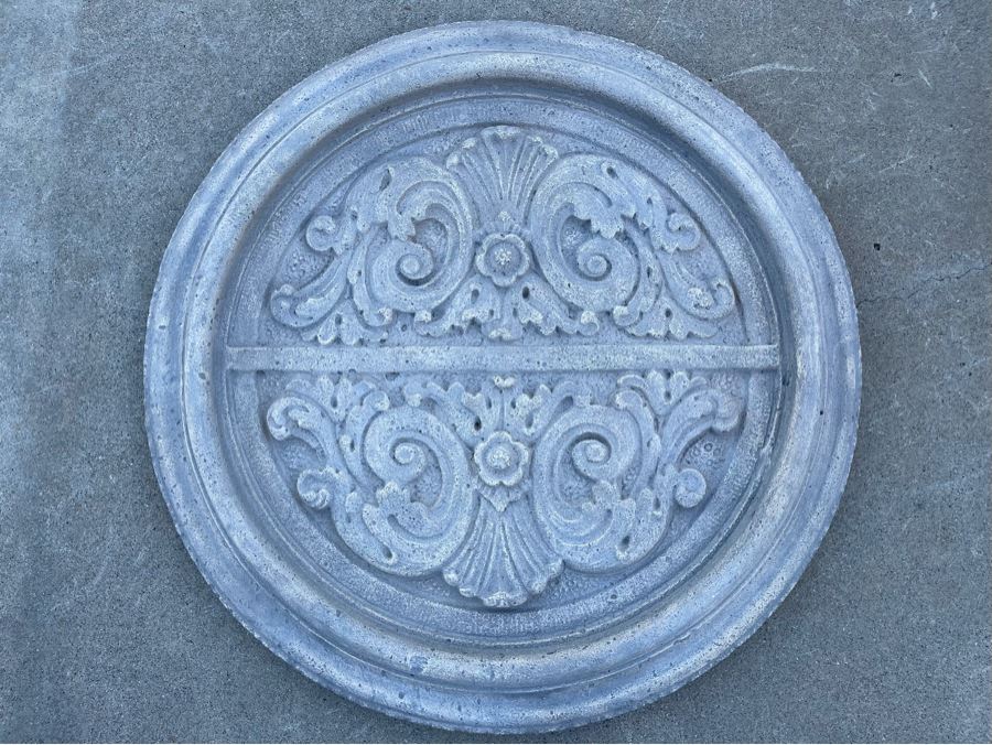 Restoration Hardware Round Decorative Relief Wall Artwork 32R X 3.5D [Photo 2]