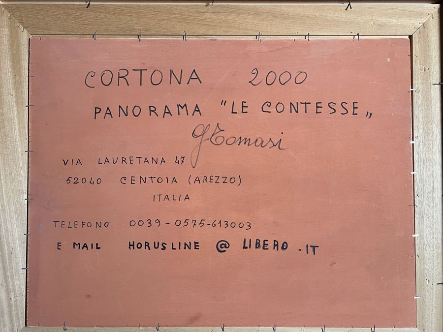 Original Painting Titled Panorama Le Contesse By Italian Artist Signed G. Tomasi Framed 32.5 X 27 [Photo 11]