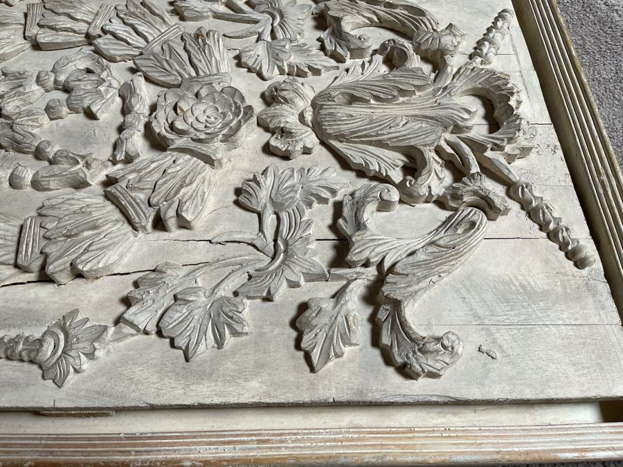 Restoration Hardware Wooden Relief Framed Wall Decor 38 X 21 [Photo 4]