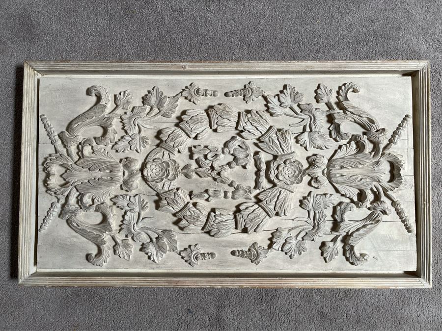 Restoration Hardware Wooden Relief Framed Wall Decor 38 X 21 [Photo 2]