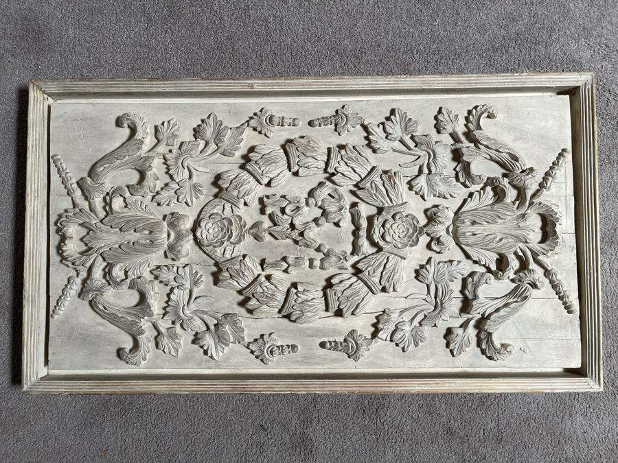 Restoration Hardware Wooden Relief Framed Wall Decor 38 X 21 [Photo 3]