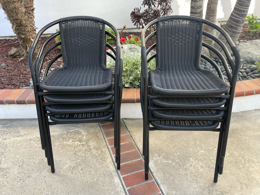 Set Of Eight Stacking Outdoor Chairs [Photo 1]