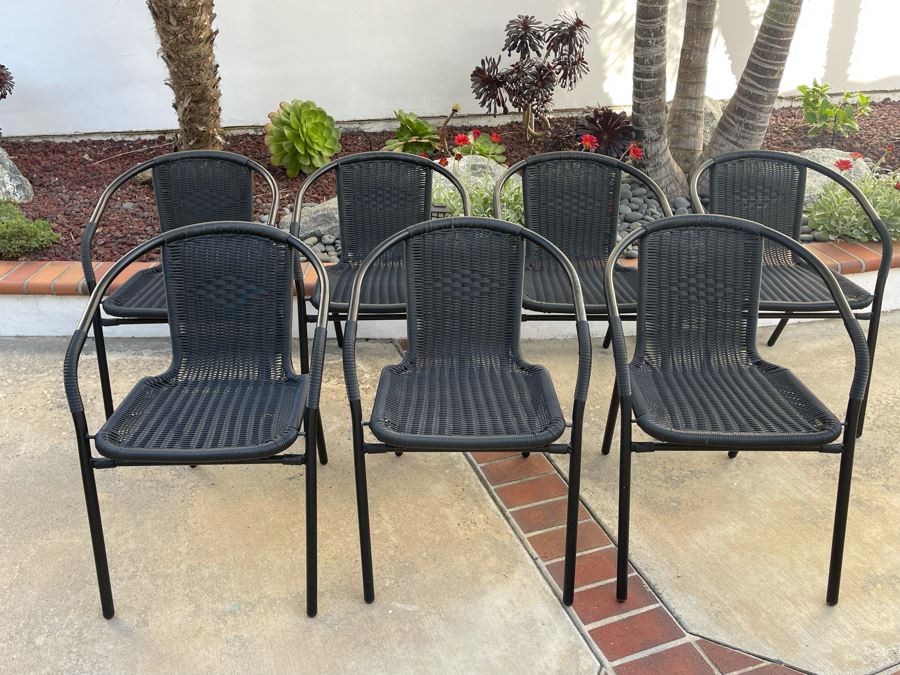 Set Of Eight Stacking Outdoor Chairs [Photo 4]