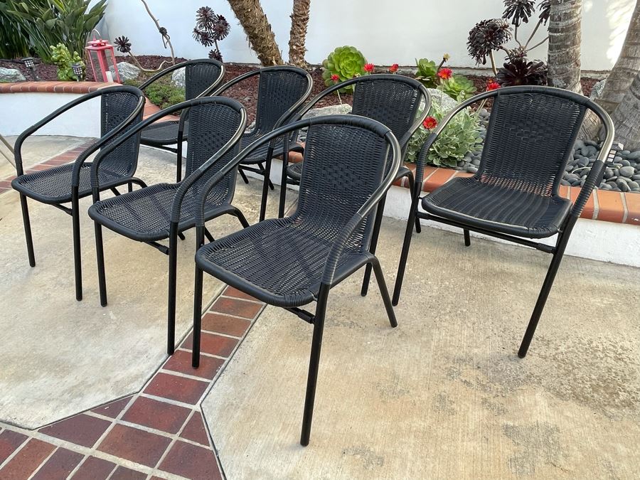 Set Of Eight Stacking Outdoor Chairs [Photo 6]