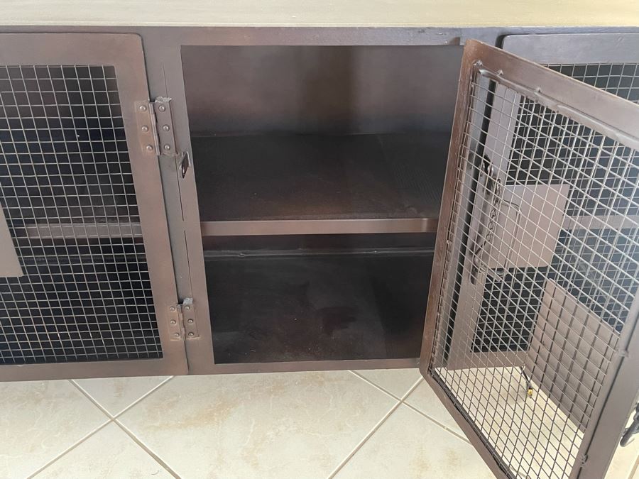Industrial Metal Locker Credenza With Casters 68W X 16D X 30H [Photo 4]