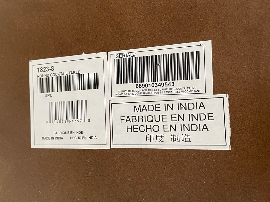 Round Cocktail Table With Wooden Top And Metal Base 40R X 18H [Photo 9]