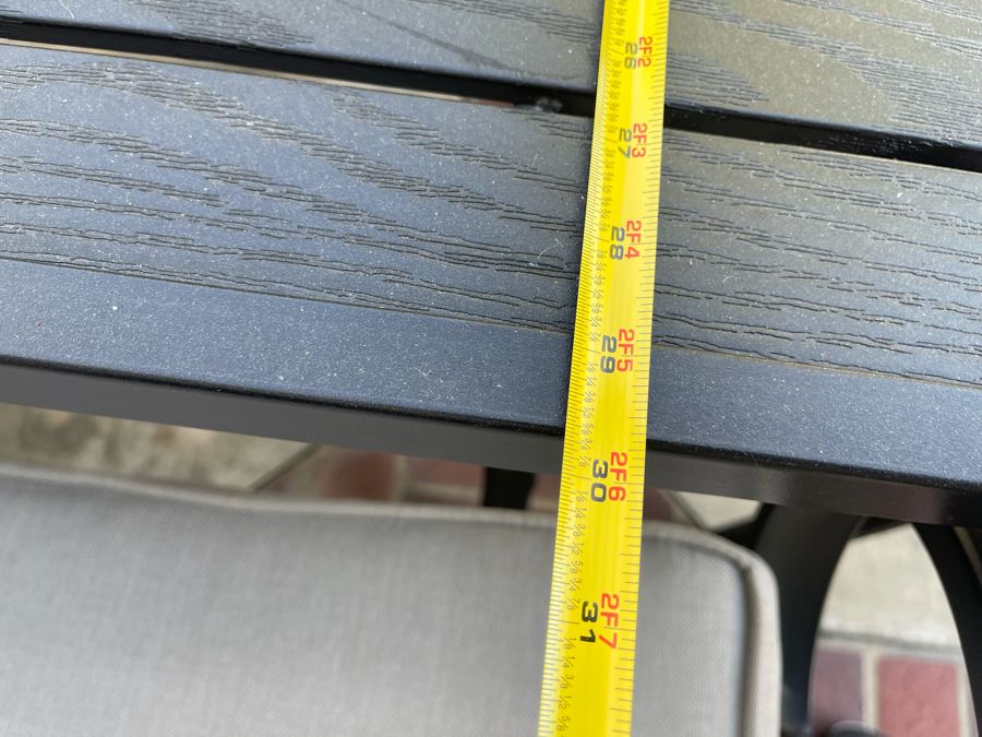 Outdoor Table With Six Chairs (Includes New Cushions) 56W X 29.5D X 28.5H [Photo 9]