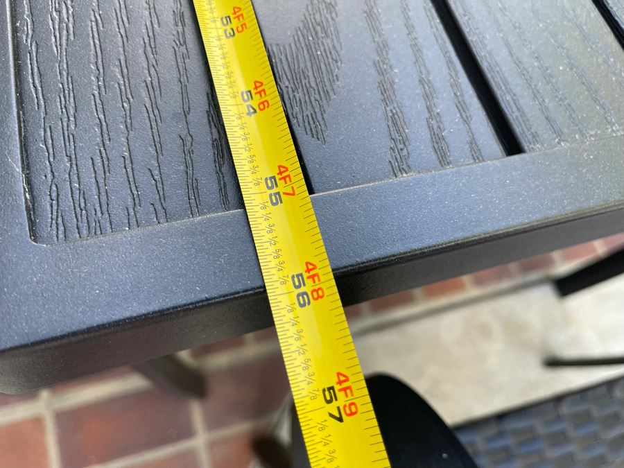 Outdoor Table With Six Chairs (Includes New Cushions) 56W X 29.5D X 28.5H [Photo 10]