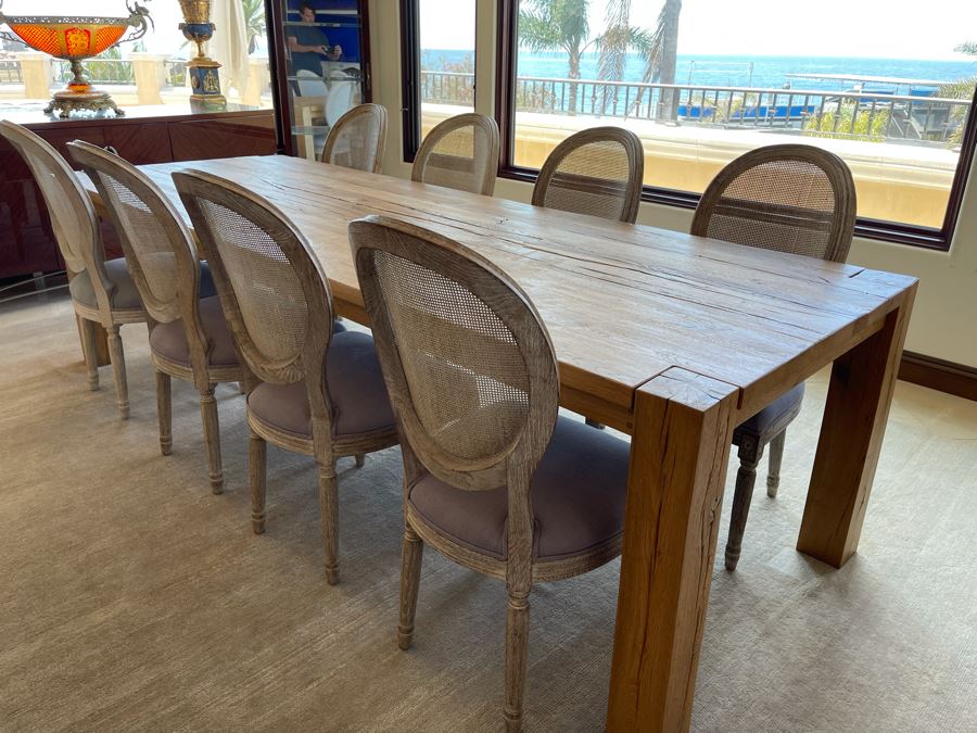 Restoration Hardware Large Wooden Plank Dining Table 39.5W X 9'L (Chairs Sold Separately) [Photo 16]