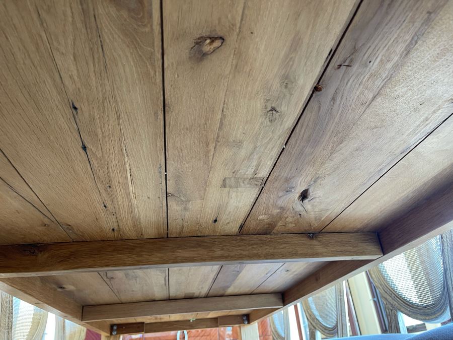 Restoration Hardware Large Wooden Plank Dining Table 39.5W X 9'L (Chairs Sold Separately) [Photo 17]