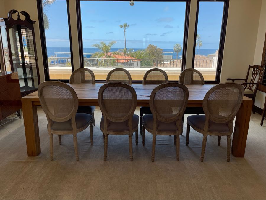 Restoration Hardware Large Wooden Plank Dining Table 39.5W X 9'L (Chairs Sold Separately) [Photo 5]