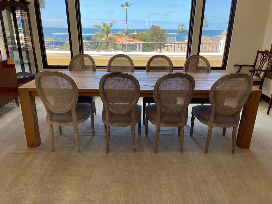 Restoration Hardware Large Wooden Plank Dining Table 39.5W X 9'L (Chairs Sold Separately) [Photo 6]