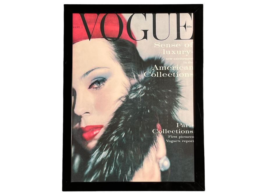 Z Gallerie Vogue September 1959 Cover Print With Glossy Black Frame 18 X 24