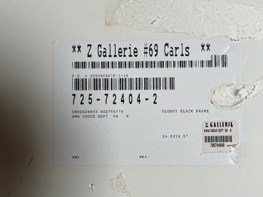 Z Gallerie Vogue September 1959 Cover Print With Glossy Black Frame 18 X 24 [Photo 8]