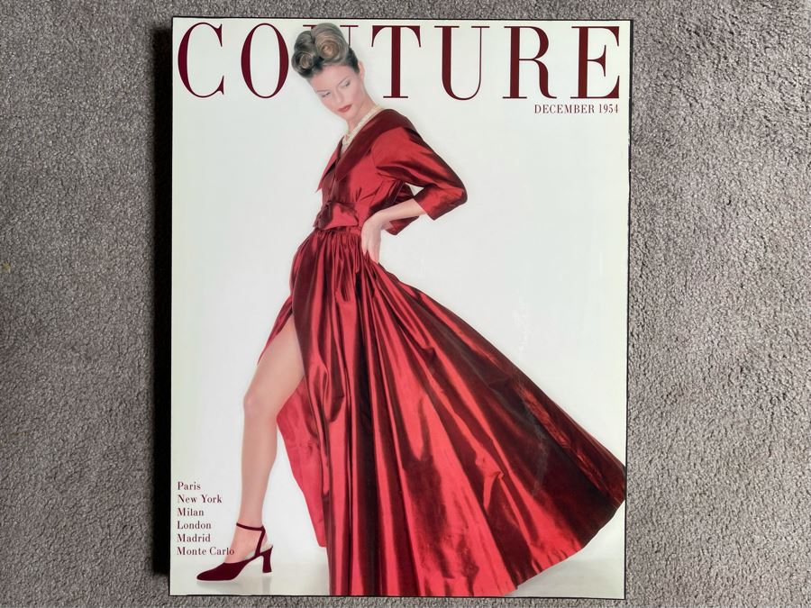 Couture December 1954 Magazine Print 15 X 19