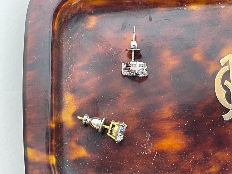 Vintage Monogram Trinket Dish With Several Jewelry Pieces [Photo 4]