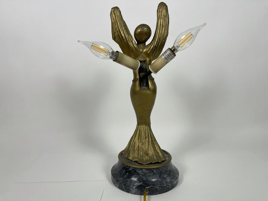 Maitland-Smith Bronze Table Lamp With Marble Base 20H [Photo 7]