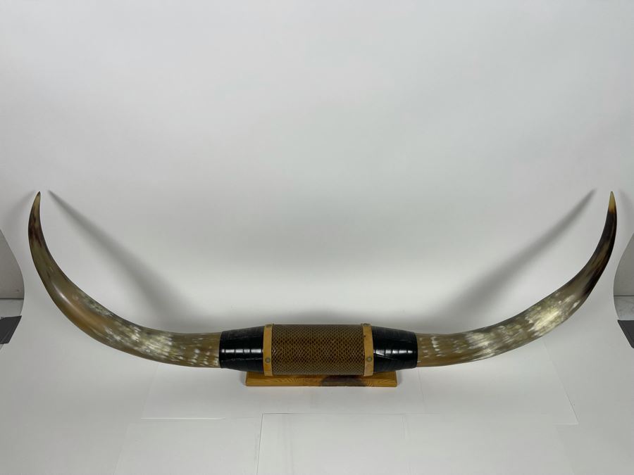 Vintage Steer Horns Western Decor 44W X 16D [Photo 4]