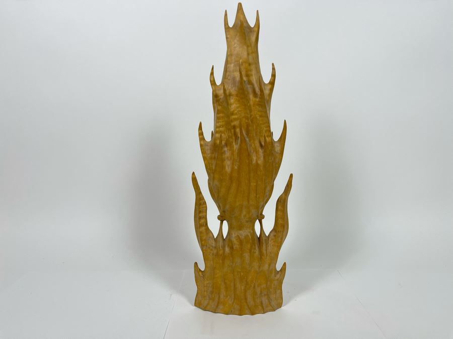 Hand Carved Wooden Sculpture 16.5H [Photo 5]