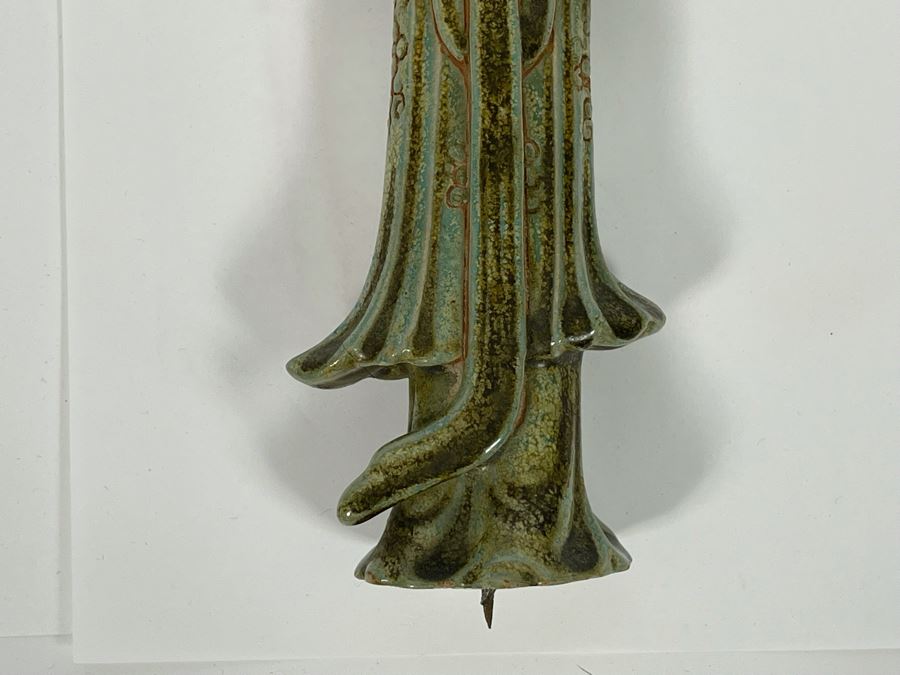 Chinese Hand Painted Porcelain Sculpture Missing Base 16H [Photo 6]