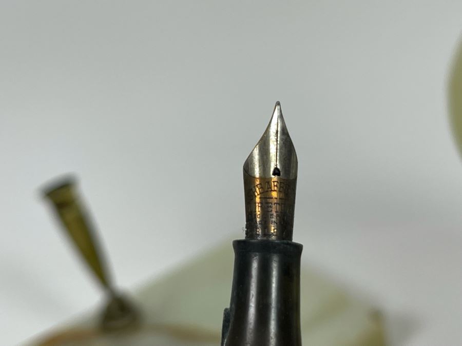 Vintage Onyx Marble Desk Set With Fountain Pen [Photo 10]